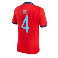 Anglicko Declan Rice #4 Vonkajší futbalový dres MS 2022 Krátky Rukáv
